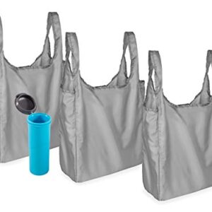 Camco 53104 Grab-A-Bag Shopping Bag Canister - an Eco-Friendly Shopping Solution - Includes (3) Reusable Shopping Bags