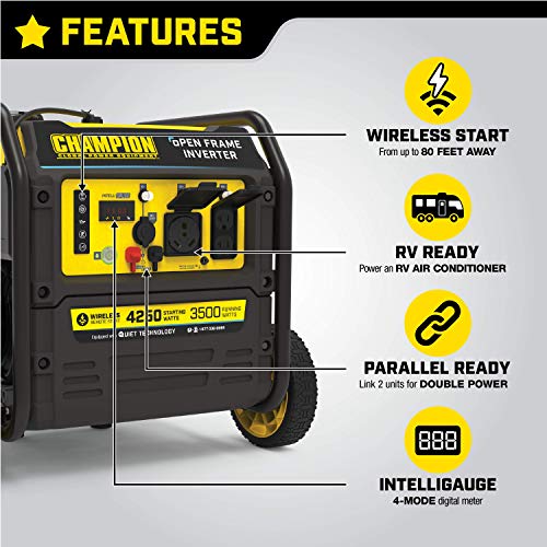 Champion Power Equipment 200953 4250-Watt Open Frame Inverter, Remote Start