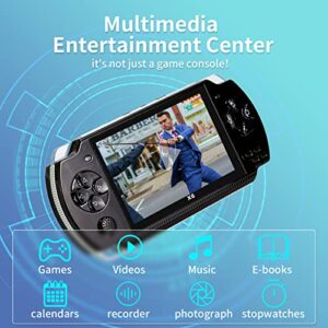 ZWYING Handheld Game Consoles for Kids and Adult, Built-in Free Retro Video Games, 4.3’’HD Screen with Joystick TV Output, Portable Gaming Player, Christmas’s Best Gift for Boys Girls(Black)