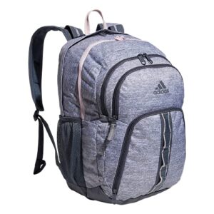 adidas unisex prime 6 backpack, jersey grey/onix grey/clear pink, one size