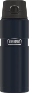 thermos stainless king vacuum-insulated drink bottle, 24 ounce, midnight blue