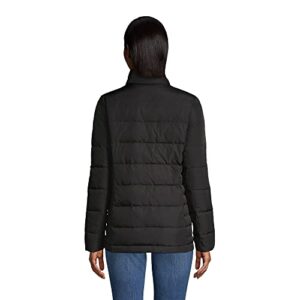 Lands' End Womens Puffer Down Jacket Black Regular Medium