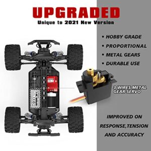 HAIBOXING 1:18 Scale RC Monster Truck 18859E 36km/h Speed 4X4 Off Road Remote Control Truck,Waterproof Electric Powered RC Cars All Terrain Toys Vehicle with 2 Batteries,Xmas Gifts for Kid and Adults