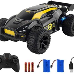 Remote Control Car for Kids 1:22 Scale 2.4GHz High Speed Toy Car Gift with 2 Rechargeable Battery and Lights Electric Toy Car for 4-7 8-12 Year Old Boys Girls Indoor Outdoor Playing