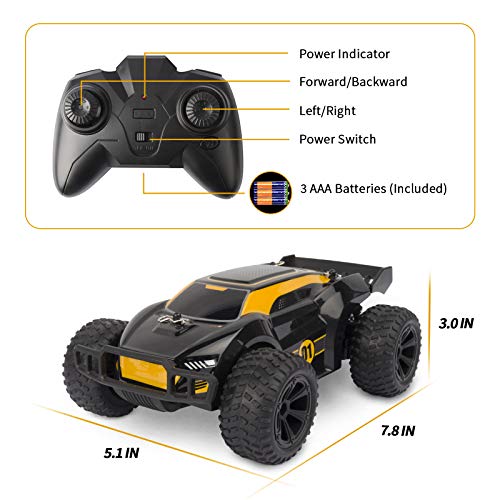 Remote Control Car for Kids 1:22 Scale 2.4GHz High Speed Toy Car Gift with 2 Rechargeable Battery and Lights Electric Toy Car for 4-7 8-12 Year Old Boys Girls Indoor Outdoor Playing