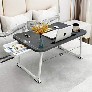mgsten xxl bed table, extra large portable lap desk with cup holder, foldable desk for bed with storage drawer, ergonomic standing lap table tray for student adult in sofa(26.8”x18.2”x10.6”)