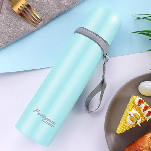 Thermos cup Coffee Thermos Bottle Coffee mugstainless steel cup Vacuum insulated cup Keep Drinks Hot or Cold (Aqua-Blue)