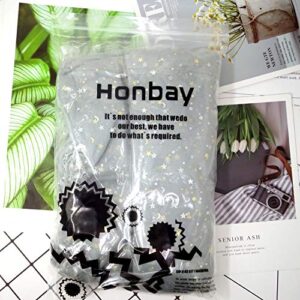 Honbay 5.5x1.7Yards Glitter Star Moon Sequin Tulle Net Yarn for Background Decoration or DIY Crafts Making (White) (Grey)