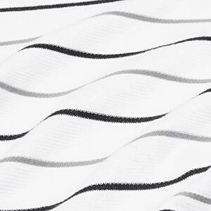 Amazon Basics 100% Cotton Kitchen Dish Cloths, 12 x 12-Inch, Absorbent Durable Ringspun Cloth - 8-Pack, Black Stripe