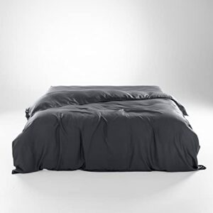 olive + crate eucalyptus cooling duvet covers king size | certified tencel lyocell fiber from austria for quilt | silky soft modal fiber - better than silk cotton and bamboo | charcoal