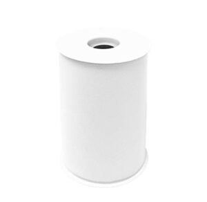 craft and party, tulle fabric roll 6" by 100 yards (300 ft) white fabric tulle spool for diy tutu bow, wedding and decoration. value pack. (white)