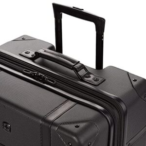 SwissGear 7739 Hardside Luggage Trunk with Spinner Wheels, Black, Checked-Large 26-Inch