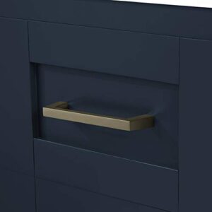 Ove Decors Tahoe 36 inch Bathroom Cabinet Bath Vanity | Contemporary Single Sink with Cultured Marble White Countertop | Fully Assembled | Backsplash Included, in Midnight Blue