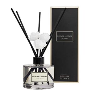 culture & nature reed diffuser 6.7 oz (200ml) black cherry scented reed diffuser set