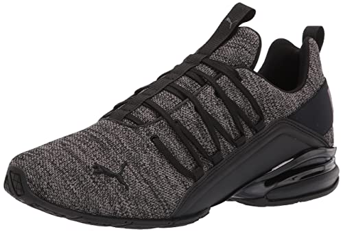 PUMA Men's Axelion Running Shoe, Multi Black-Castlerock, 12