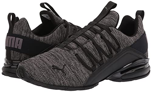 PUMA Men's Axelion Running Shoe, Multi Black-Castlerock, 12