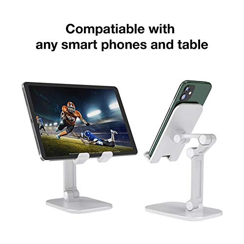 MARBLEFY Custom phone stand, Fully Foldable Phone Holder for Desk, compatable with all ipad iphone 11 xr xs max pro x 8 7 6 Samsung all phones