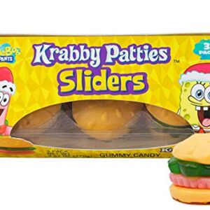 Giant Gummy Krabby Patties Candy, SpongeBob Burger Sliders, 9.52 Ounce