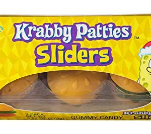 Giant Gummy Krabby Patties Candy, SpongeBob Burger Sliders, 9.52 Ounce