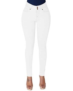 roswear womens high waisted stretch skinny jeans white medium