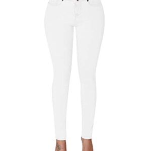 roswear Womens High Waisted Stretch Skinny Jeans White Medium