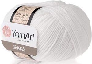 55% cotton 45% acrylic yarnart jeans sport yarn 1 skein/ball 50 gr 174 yds (62)