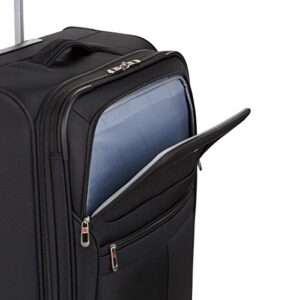 SwissGear 4010 Softside Luggage with Spinner Wheels, Black, Carry-On 18-Inch