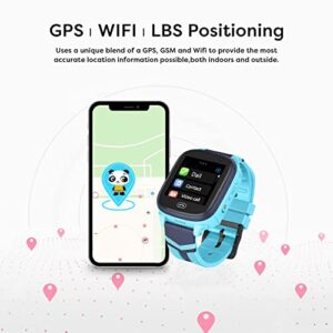 SG Latest Smartwatch for Kids 4G Smart Watch for Children GPS Tracker Kids Monitoring Voice Video Chat SOS Alarm Fitness Tracker Waterproof Phone Watch HD Screen Android iOS Best for Boys