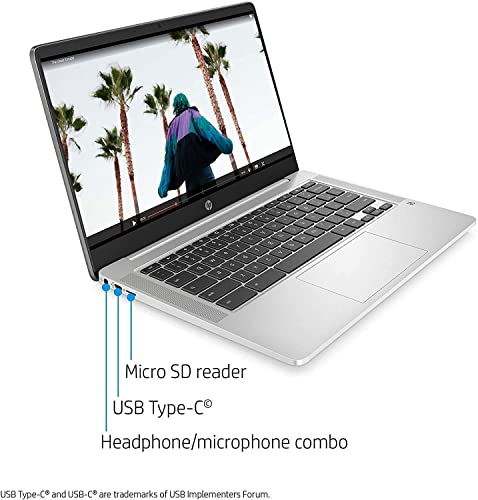 HP Chromebook 14A-NA0031WM 14" 4GB 64GB Intel Pentium Silver N5000 X4 1.1GHz Chrome OS, Silver