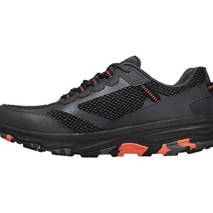 Skechers Men's GOrun Altitude-Trail Running Walking Hiking Shoe with Air Cooled Foam Sneaker, Charcoal/Orange/Black, 13