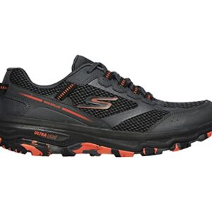 Skechers Men's GOrun Altitude-Trail Running Walking Hiking Shoe with Air Cooled Foam Sneaker, Charcoal/Orange/Black, 13