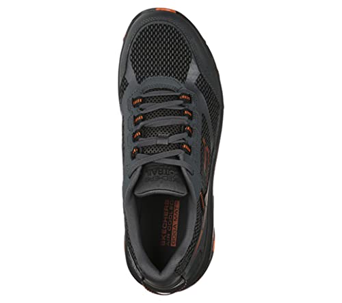 Skechers Men's GOrun Altitude-Trail Running Walking Hiking Shoe with Air Cooled Foam Sneaker, Charcoal/Orange/Black, 13