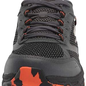 Skechers Men's GOrun Altitude-Trail Running Walking Hiking Shoe with Air Cooled Foam Sneaker, Charcoal/Orange/Black, 13