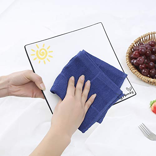 Glynniss Dishcloths Kitchen Highly Absorbent Dish Rags 100% Cotton Dish Cloths for Washing Dishes, Cleaning (12pcs Gray)