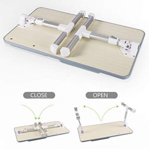 TIESAN Adjustable Laptop Table Laptop Bed Tray Table Portable Standing Bed Desk with Foldable Leg Notebook Standing Breakfast Reading Desk for Sofa Couch Floor (Medium-20.47'' x 11.8'')