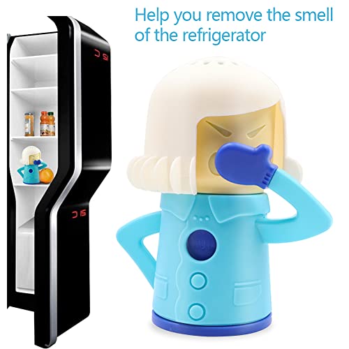 Abnaok Angry Mom Microwave Cleaner and Chilly Mama Fridge Deodoriser 2PCS Easily Clean in Minutes for Home or Office with English Manual