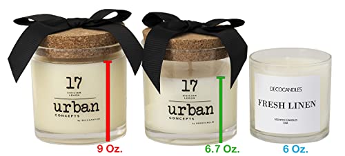 Urban Concepts by DECOCANDLES - Highly Scented Soy Candle - Long Lasting - Hand Poured in USA (Vanilla Bean, 6.7 Oz.)