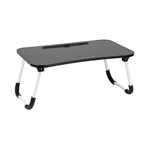 Mind Reader Woodland Collection, Portable Laptop Desk/Breakfast Table, Collapsible, Portable, Folding Legs, Black