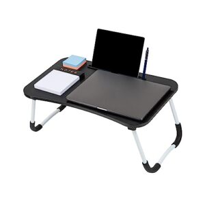 Mind Reader Woodland Collection, Portable Laptop Desk/Breakfast Table, Collapsible, Portable, Folding Legs, Black