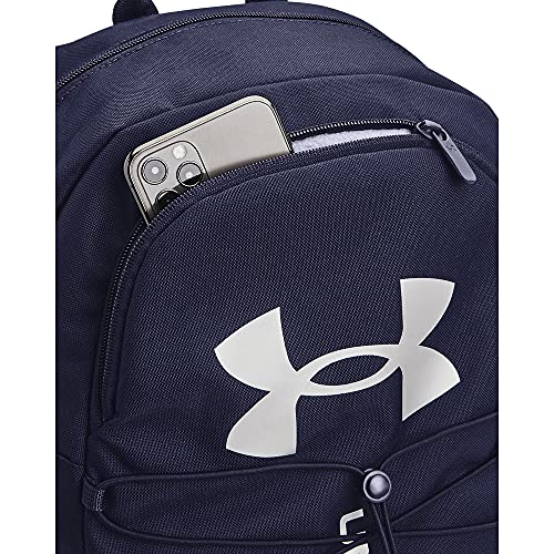 Under Armour Adult Hustle Sport Backpack , Midnight Navy (410)/Metallic Silver , One Size Fits All