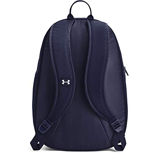 Under Armour Adult Hustle Sport Backpack , Midnight Navy (410)/Metallic Silver , One Size Fits All