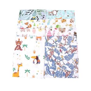 MoonyLI 8Pcs Cotton Fabric Bundle Cartoon gedruckt Quilting Fabric Prints Cotton Fabric Cartoon Muster Nähmaterial DIY Quilting Fabric Scraps Set für Patchwork Craft