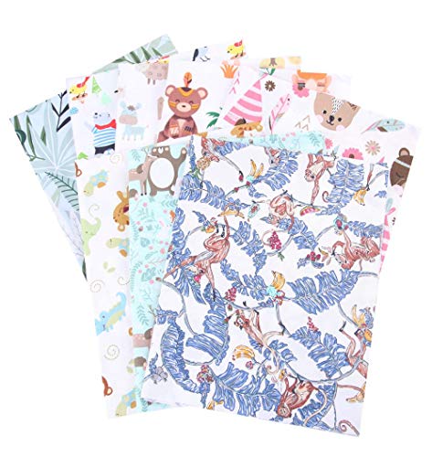 MoonyLI 8Pcs Cotton Fabric Bundle Cartoon gedruckt Quilting Fabric Prints Cotton Fabric Cartoon Muster Nähmaterial DIY Quilting Fabric Scraps Set für Patchwork Craft