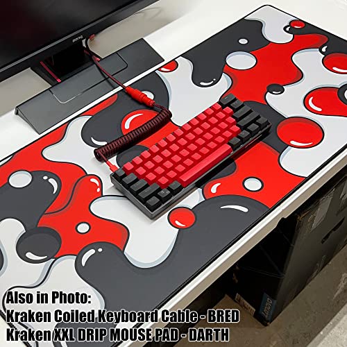KRAKEN KEYBOARDS BRED Edition Kraken Pro 60 | Black & Red 60% HOT SWAPPABLE Mechanical Gaming Keyboard for Gaming On PC, MAC, Xbox and Playstation (BRED | Silver Switches)