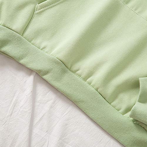 KEEVICI Women's Cute Sweatshirts Skateboarding Frog Long Sleeve Cotton Hoodie Pullover (Green,L)