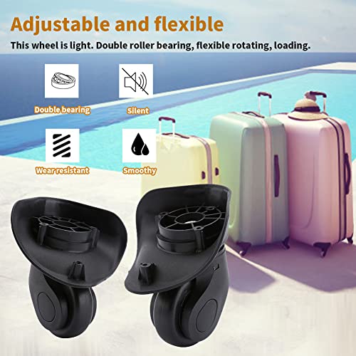 Suitcase Luggage Wheels, 2pcs Universal Suitcase Replacement Wheel for Travel Case Luggage Wheels Replacement Samsonite Wheels Replacement