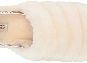 UGG Women's Fluff Yeah Slide Slipper, Natural, 9 M US