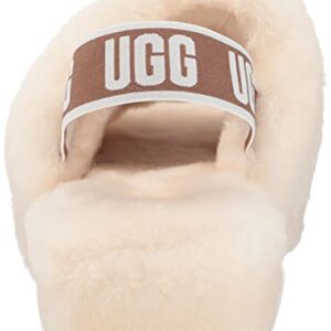 UGG Women's Fluff Yeah Slide Slipper, Natural, 9 M US