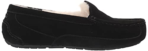 UGG Unisex-Child's Ascot Slipper, Black Suede, 1 M US