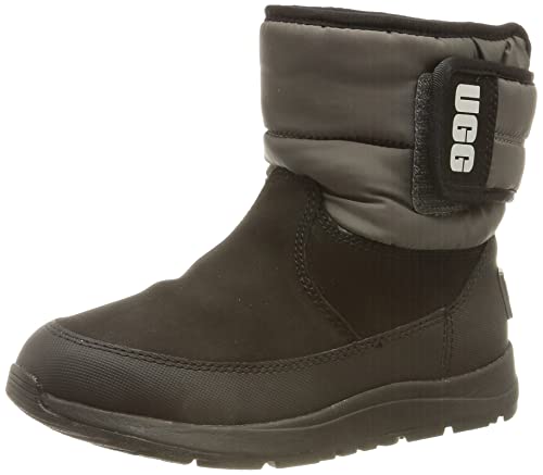 UGG K Toty Weather Snow Boot, Black/Charcoal, 13 US Unisex Little Kid